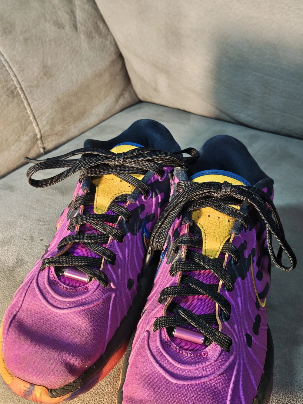 Nike Kids Purple, Black, Yellow & Orange Sneakers